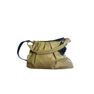 Espe green and black vegan leather large crossbody purse bag